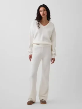 CashSoft-stickade byxor med bootcut