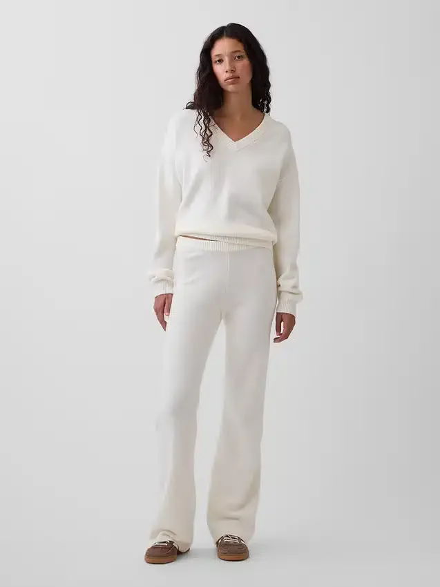 CashSoft-stickade byxor med bootcut