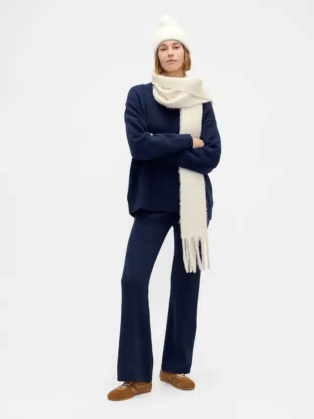 CashSoft-stickade byxor med bootcut