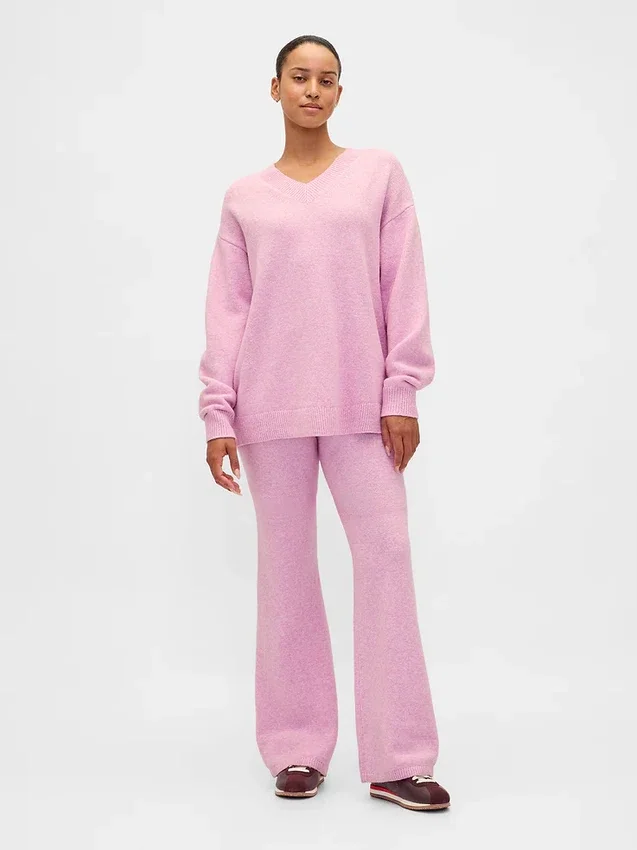 CashSoft-stickade byxor med bootcut