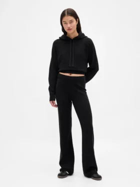 CashSoft-stickade byxor med bootcut