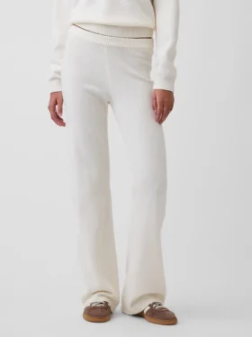 CashSoft-stickade byxor med bootcut