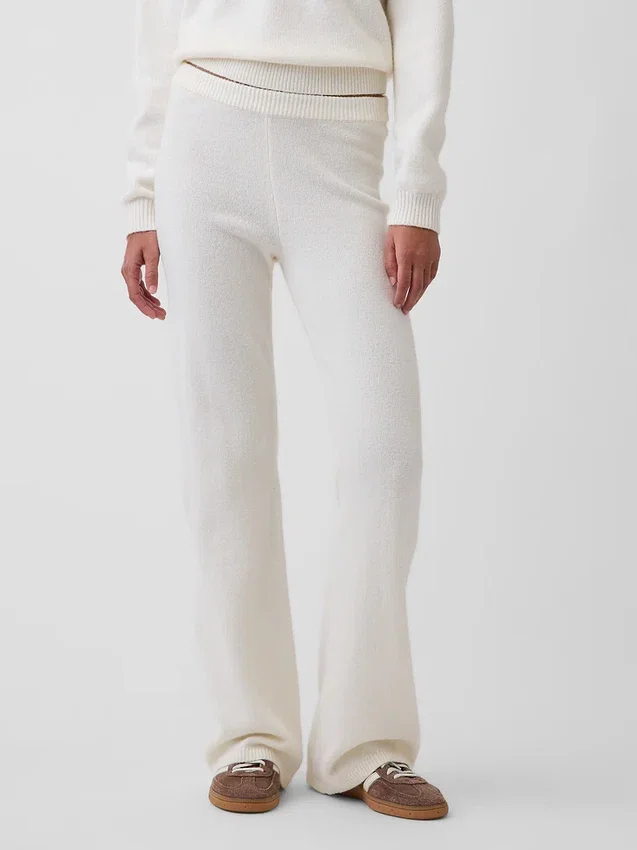 CashSoft-stickade byxor med bootcut