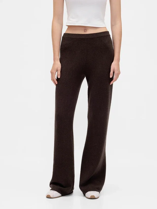 CashSoft-stickade byxor med bootcut