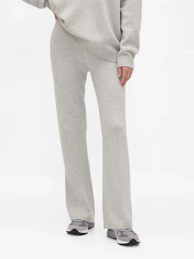 CashSoft-stickade byxor med bootcut