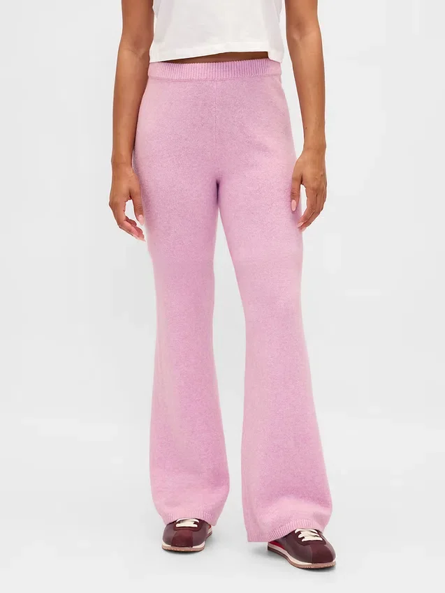 CashSoft-stickade byxor med bootcut