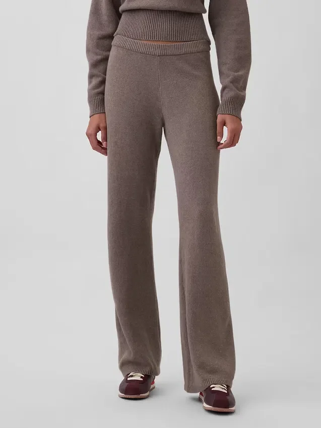 CashSoft-stickade byxor med bootcut