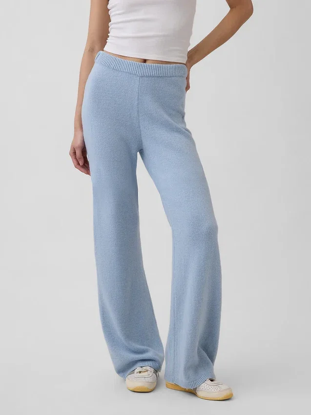 CashSoft-stickade byxor med bootcut
