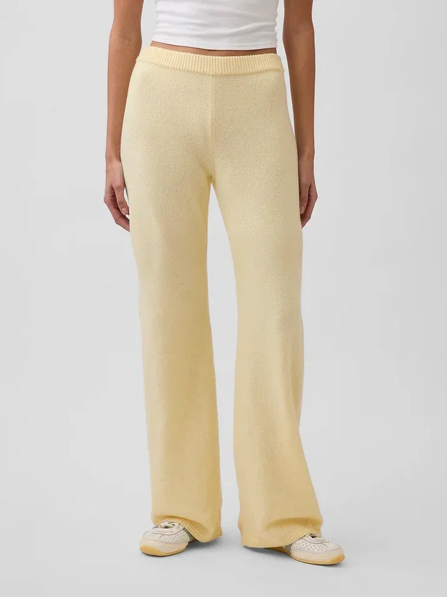 CashSoft-stickade byxor med bootcut