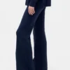 CashSoft-stickade byxor med bootcut