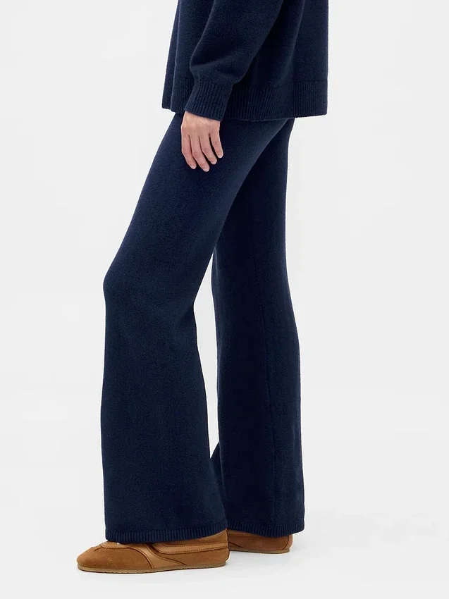 CashSoft-stickade byxor med bootcut