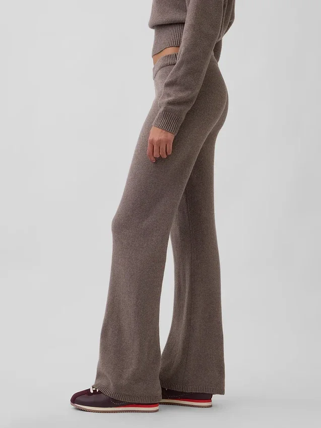 CashSoft-stickade byxor med bootcut
