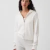 CashSoft-tröja, kort hoodie med dragkedja