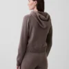 CashSoft-tröja, kort hoodie med dragkedja