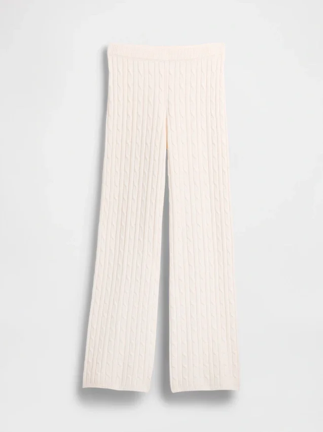 CashSoft-tröjbyxor med kabelstickning