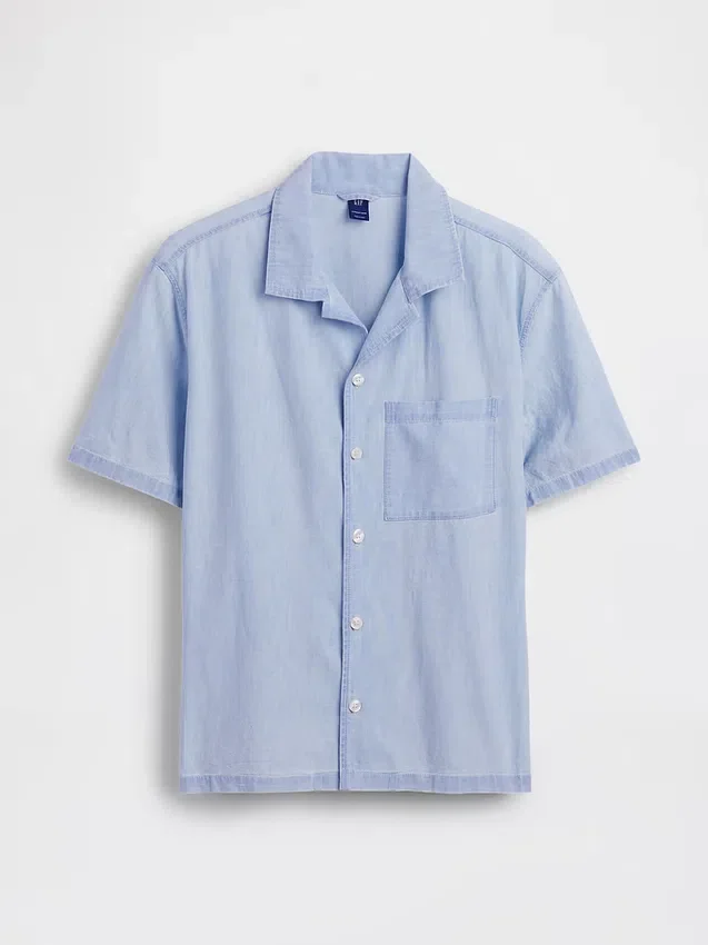 Chambray-resortskjorta