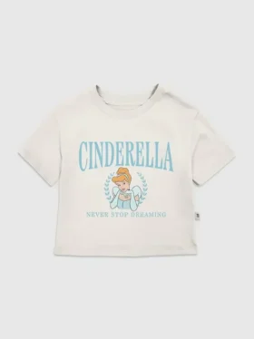 Cinderella-T-shirt med tryck för småbarn