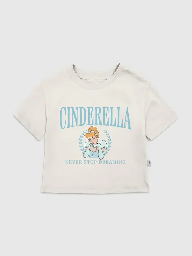 Cinderella-T-shirt med tryck för småbarn