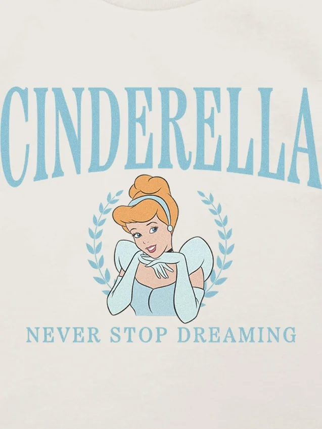 Cinderella-T-shirt med tryck för småbarn