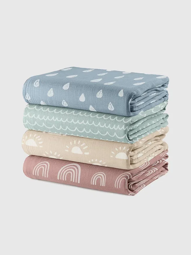 Comfy Cubs muslin-omslagsfilt