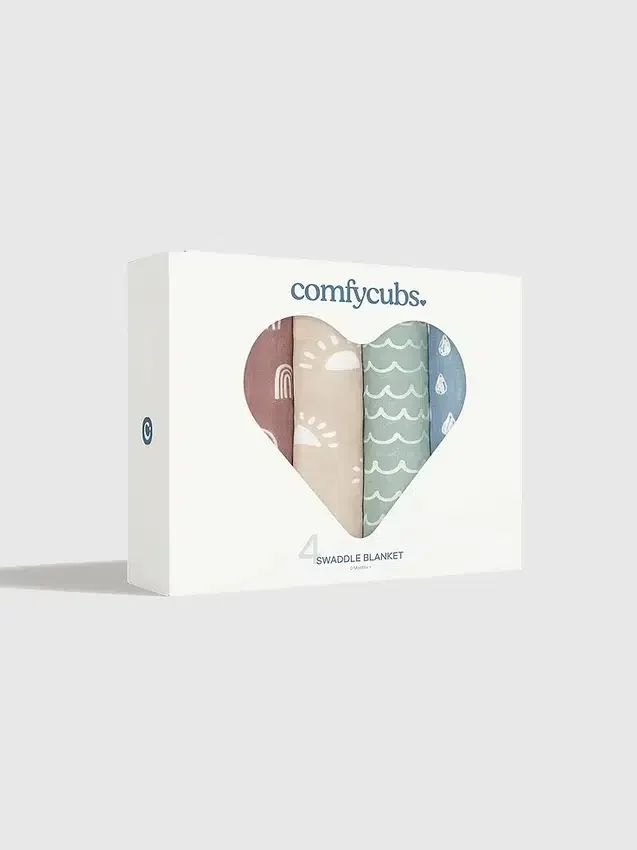 Comfy Cubs muslin-omslagsfilt