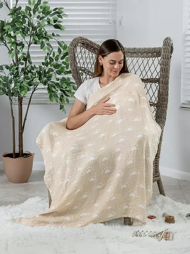 Comfy Cubs muslin-omslagsfilt