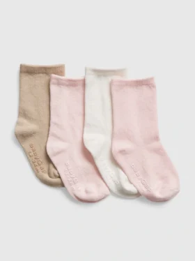 Crew-strumpor för småbarn (4-pack)