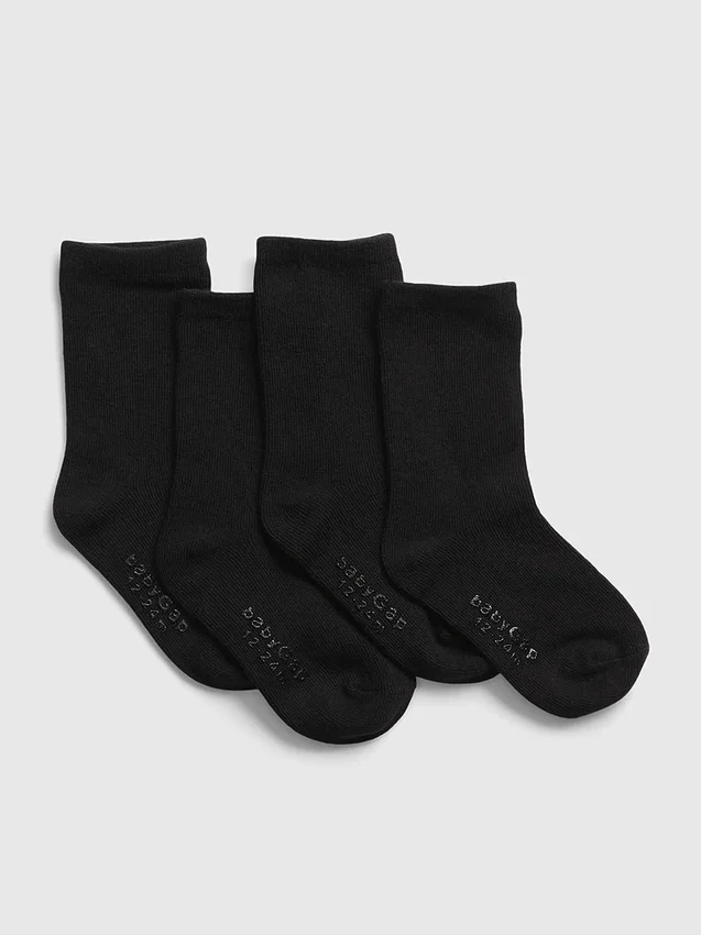 Crew-strumpor för småbarn (4-pack)