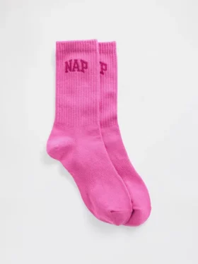 Crew-strumpor med Nap-logotyp
