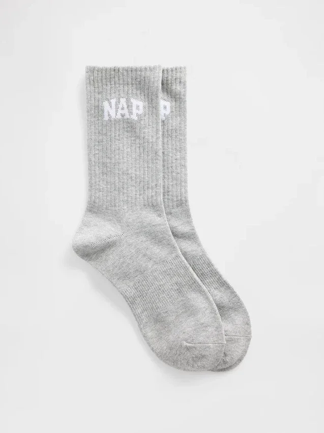 Crew-strumpor med Nap-logotyp