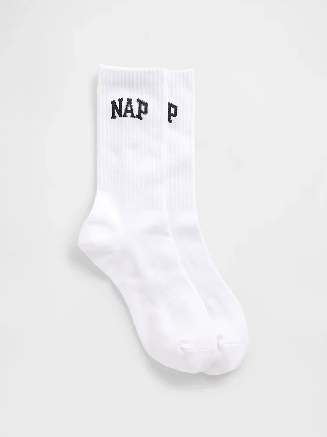 Crew-strumpor med Nap-logotyp