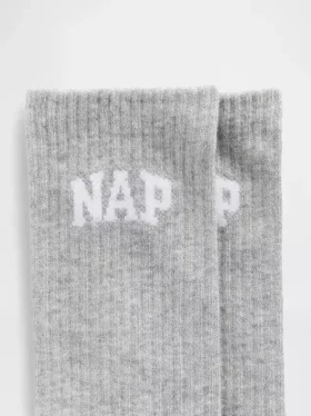 Crew-strumpor med Nap-logotyp