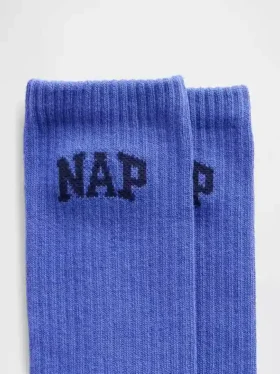 Crew-strumpor med Nap-logotyp