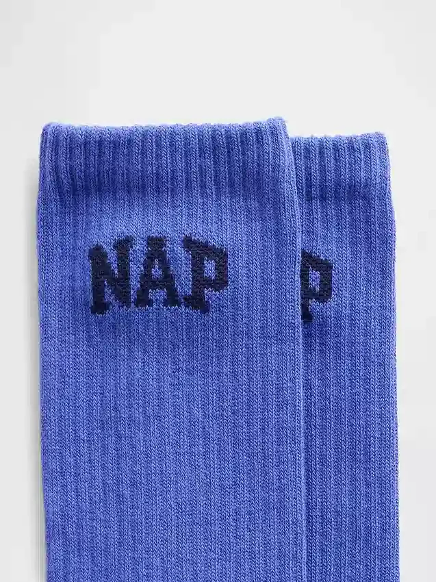 Crew-strumpor med Nap-logotyp