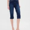 Croppade caprijeans med hög midja