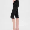 Croppade caprijeans med hög midja