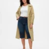 Croppade caprijeans med hög midja