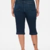 Croppade caprijeans med hög midja