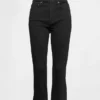 Croppade caprijeans med hög midja
