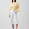 Culottejeans med hög midja