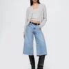 Culottejeans med hög midja