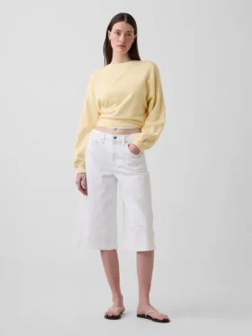 Culottejeans med hög midja