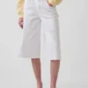 Culottejeans med hög midja