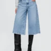 Culottejeans med hög midja