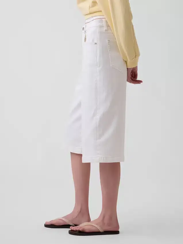 Culottejeans med hög midja