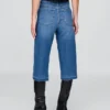 Culottejeans med hög midja
