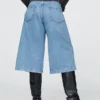 Culottejeans med hög midja
