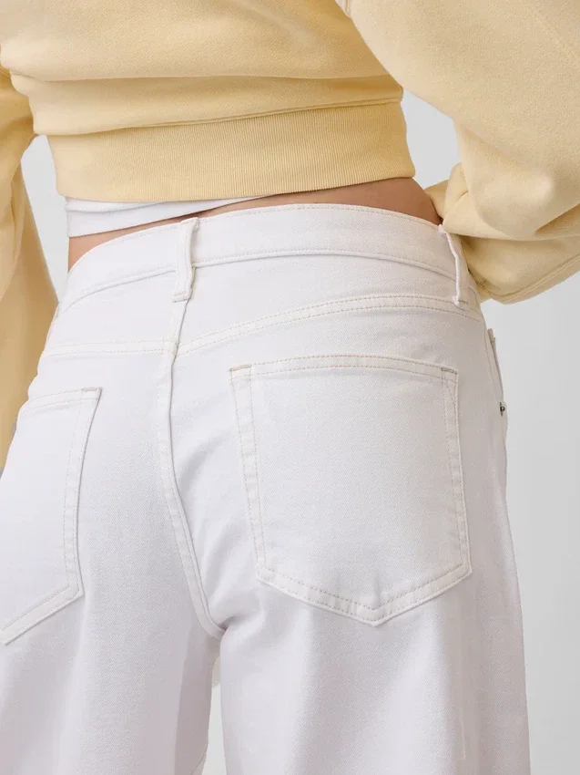 Culottejeans med hög midja