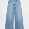 Culottejeans med hög midja