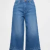 Culottejeans med hög midja
